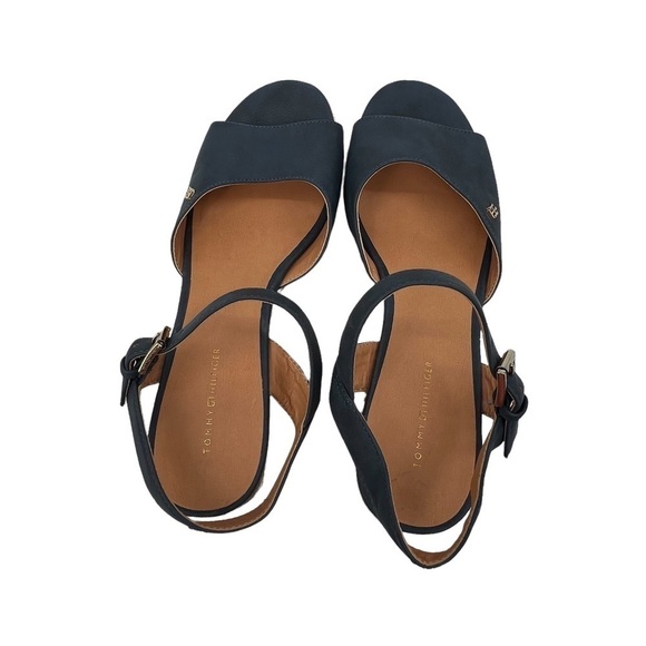 Tommy Hilfiger Blue TWGALLIE Espadrille Platform Wedge Sandals Size 9 Women’s - Picture 5 of 10
